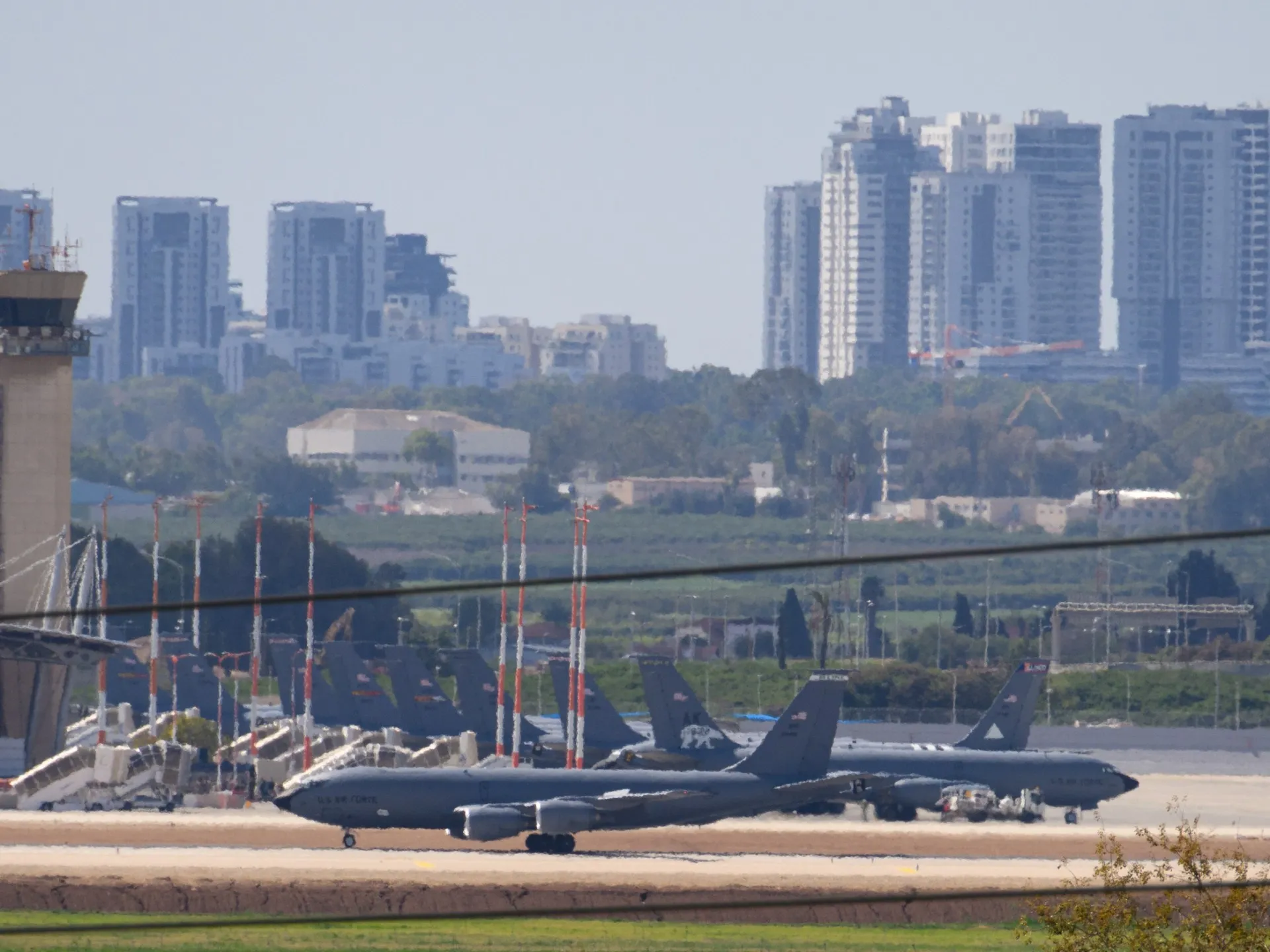 50 aircraft after ceasefire Ben Gurion airport turns American base