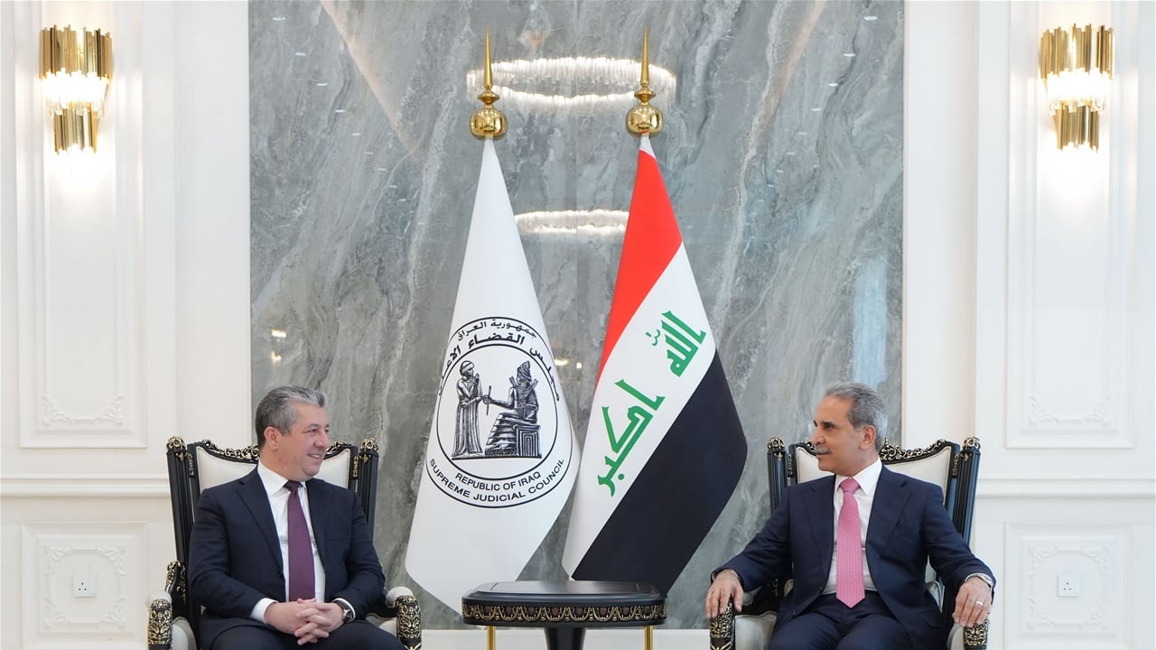 Barzani guest Judge Zidan discussions constitutional legal issues related public affairs