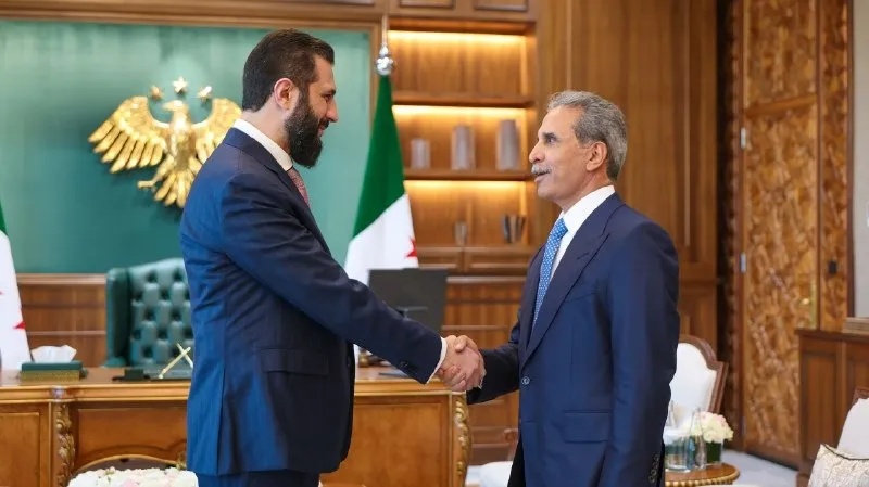 الرئيس السوري الشرع والقاضي زيدان يبحثان تعزيز التعاون القضائي والقانوني